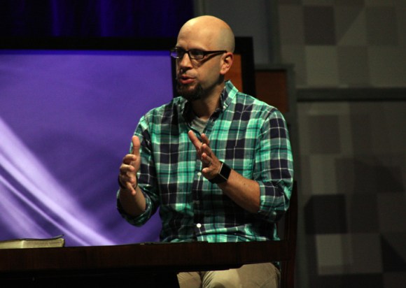 North Carolina pastor Tony Merida joined a panel discussion on preaching, where participants answered questions about preparation, sermon length, and the appropriateness of personal illustrations.