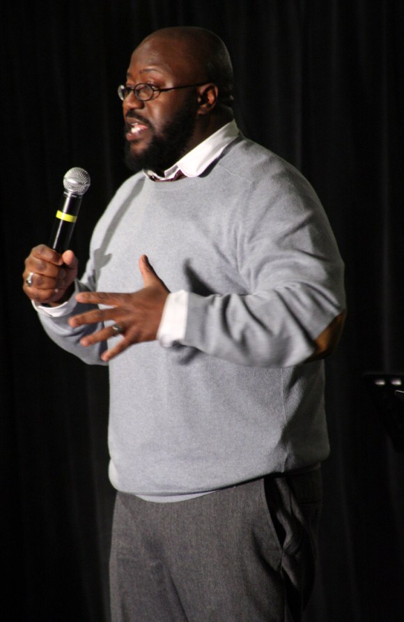 Philadelphia pastor Eric Mason preached on biblical leadership. "Jesus says in John 1:51, 'You will see angels ascending and descending…' It's a picture of Jacob's ladder. Jesus was saying he is that ladder. 'If you stick with me, you will see broken things connected that were  never connected. Don’t ever think my power cannot connect the unconnectable.'"