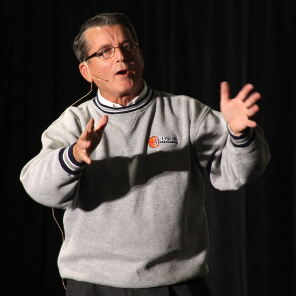 Jerry Cain, president emeritus of Judson University, shared how people made clear God's call on his life, and encouraged his listeners to do the same for other young leaders. "There are people in your church that have been called to leadership and they don’t know it yet. It’s your job to hear that call."