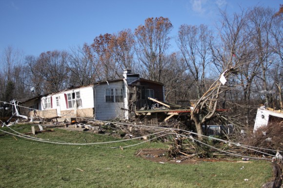 Mary Boles' daughter and son-in-law had run to the store when the tornado hit School Street. Three of their children took cover in the basement. Morton and Pekin, nearby cities, have had storms like this. “We’ve usually been missed here,” Boles said. “This is our big hit.”