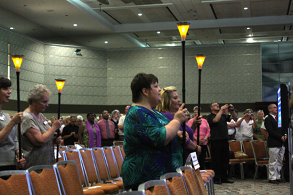 Illinois WMU President Jill McNicol was part of the processional during a missionary commissioning service in Baltimore.