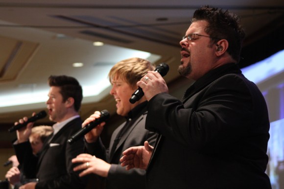 The Veritas vocal quintet is helping lead tonight's Mission Illinois: Concert of Prayer.