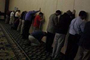 Pray-ers lined "wailing walls" inside the Springfield Crowne Plaza during the "lament" phase of the Concert of Prayer.