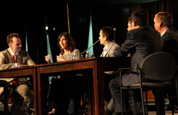 Rosaria Butterfield (second from left) was part of a panel discussion on same-sex marriage at the 2015 Southern Baptist Convention.