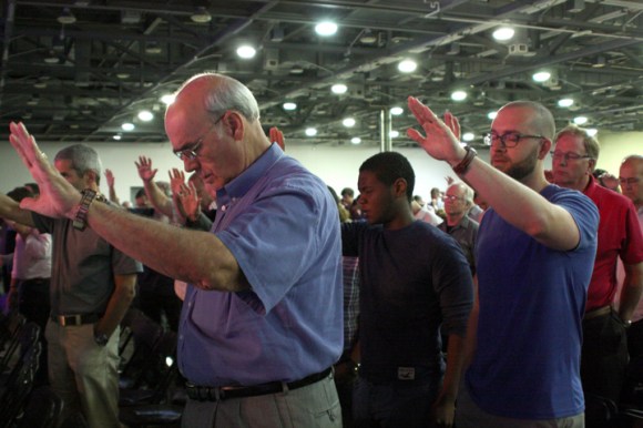 Pastors' Conference attenders prayed this morning for Pastor Saeed Abedini, who is imprisoned in Iran. Abedini's wife, Naghmeh, was interviewed by Conference President Willy Rice.