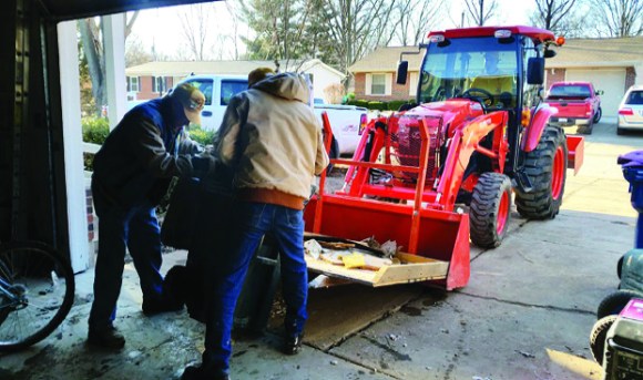 Disaster Relief mud-out work in Arnold, Missouri.
